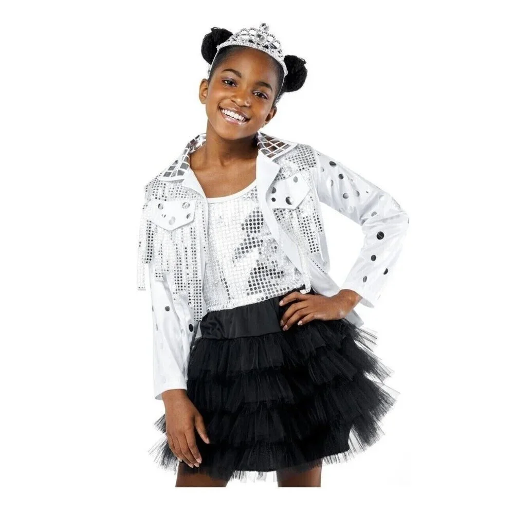 NEW That Girl Lay Lay Halloween Costume Girls Small 6-6X Dress Jacket Tiara